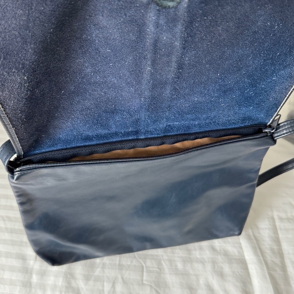 Mimo Sacs - Vintage Navy  Shoulder Leather Bag / Purse - Picture 4 of 13